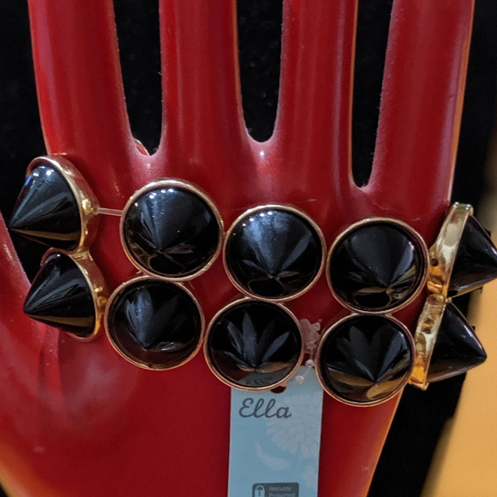 Nwt Black Spiked Bracelet